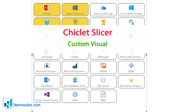 chiclet slicer - power bi custom visual